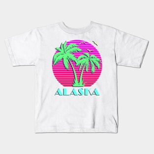 Funny Alaska Palm Trees Kids T-Shirt